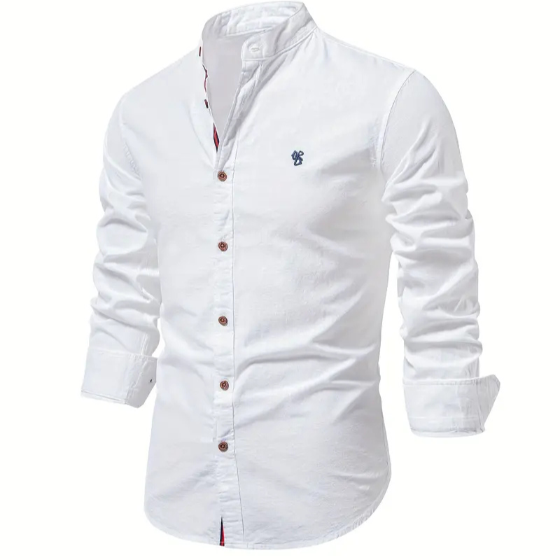 Benzore | Men's Stand Collar Cotton Shirt