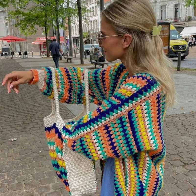 Abby | Colorful Knitted Cardigan