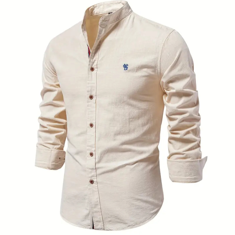 Benzore | Men's Stand Collar Cotton Shirt