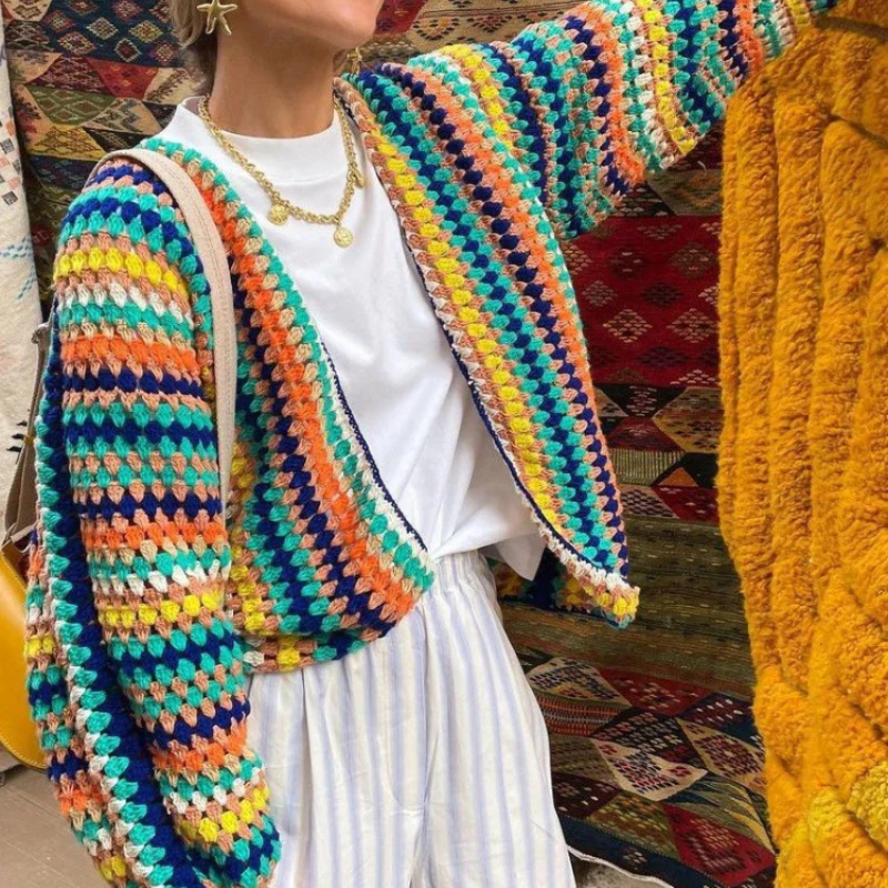 Abby | Colorful Knitted Cardigan