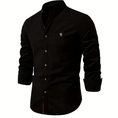 Benzore | Men's Stand Collar Cotton Shirt