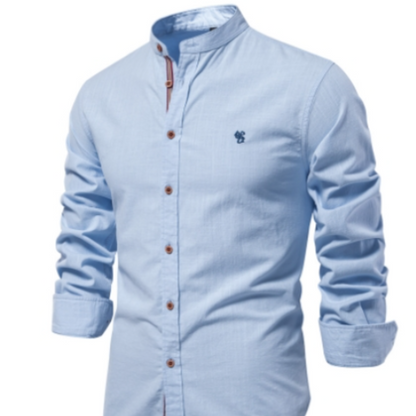 Benzore | Men's Stand Collar Cotton Shirt