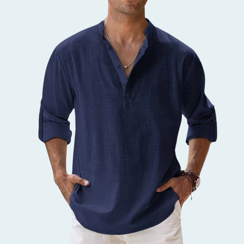 Fynn | Casual Half-Buttoned Shirt