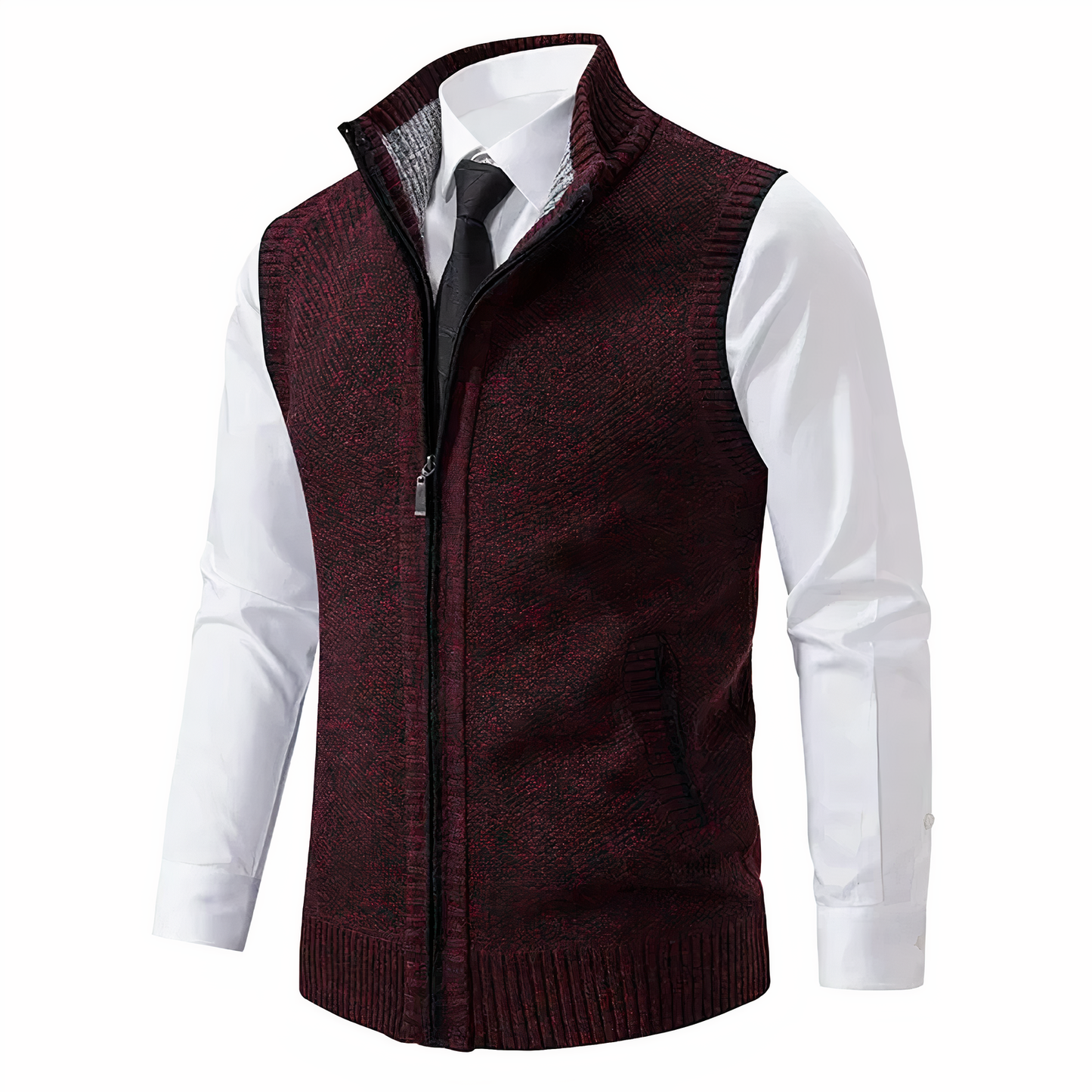 Assende | Men's Stand Collar Knit Vest