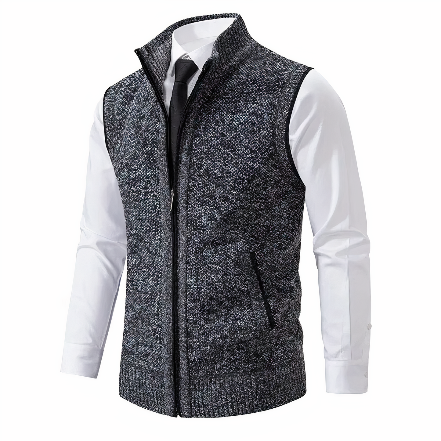 Assende | Men's Stand Collar Knit Vest