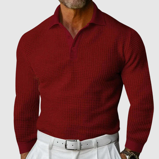 Hendero | Men's Long Sleeve Polo Shirt