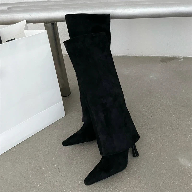 Lauren | Soft Velvet Long Boots