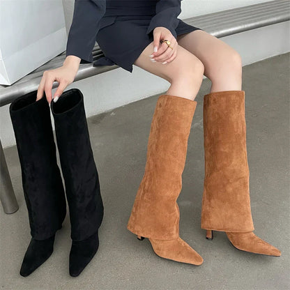 Lauren | Soft Velvet Long Boots