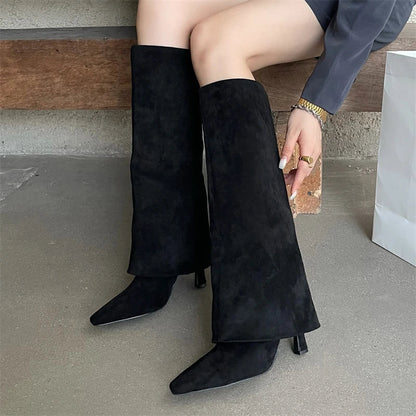 Lauren | Soft Velvet Long Boots