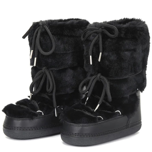 Amelia | Winter Snow Boots with Faux Fur