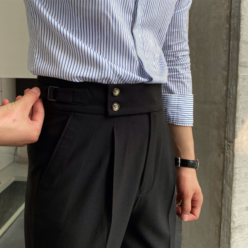 Samuel | Men's High Waist Suit Pants