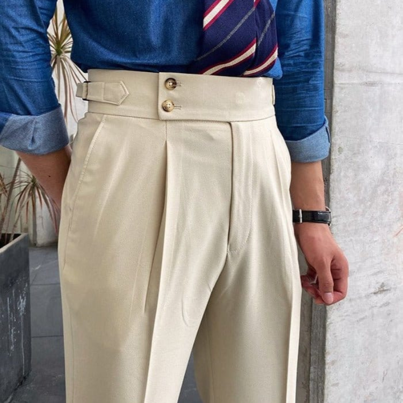 Samuel | Men's High Waist Suit Pants