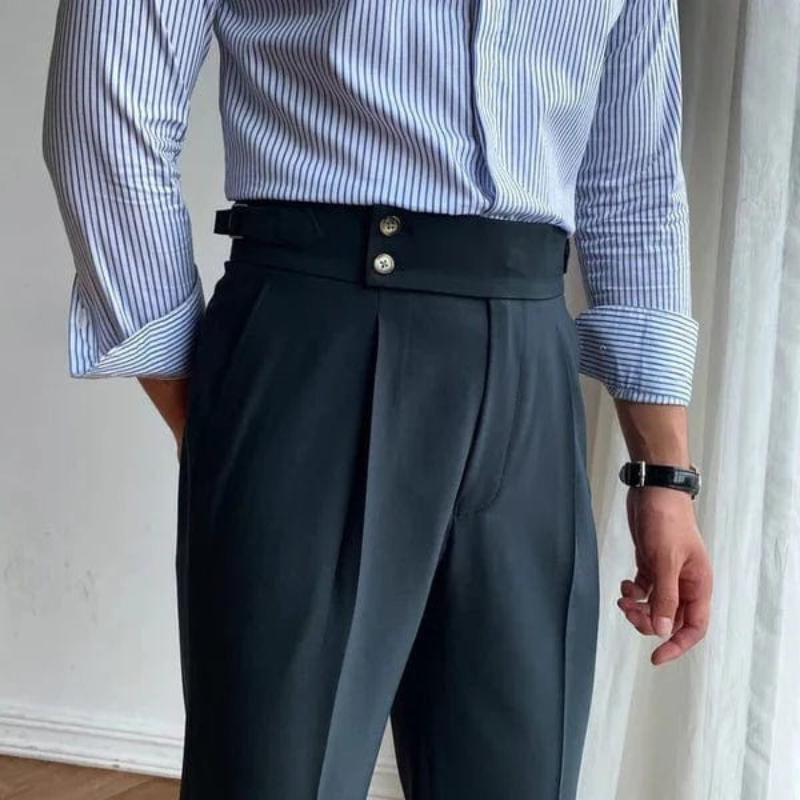 Samuel | Men's High Waist Suit Pants