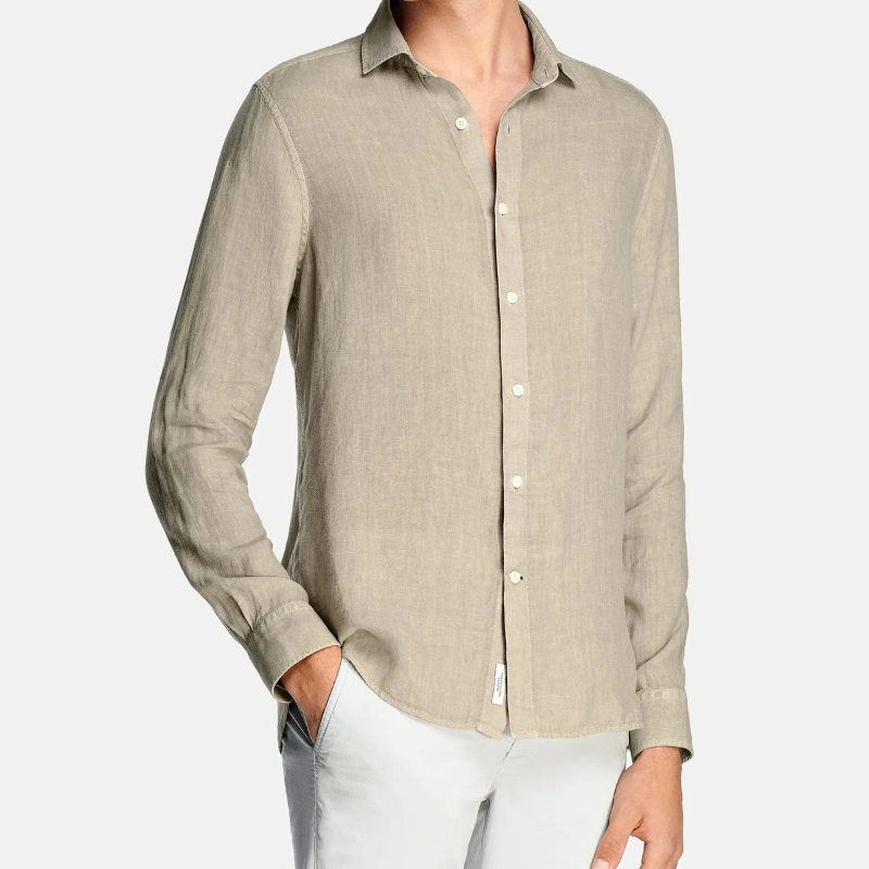 Edward |  Men's Beige Shirt - Classic & Comfortable